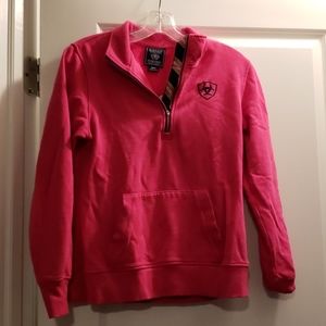 Ariat International pink half zip sweatshirt
